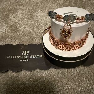 Halloween Stacks 2025 Rose Gold and Black Bracelet Set